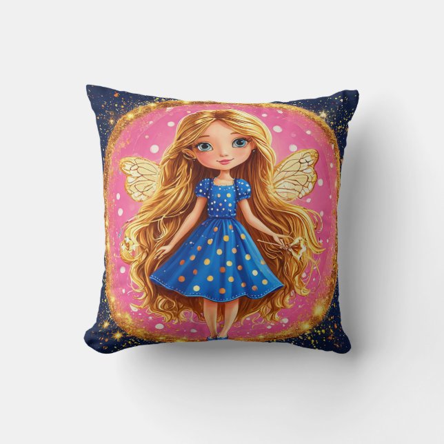 Little Fairy Throw Pillow (Front)
