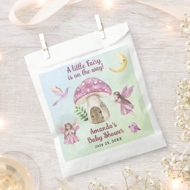 Little Fairy Whimsical Baby Shower Favour Bag (Clipped)