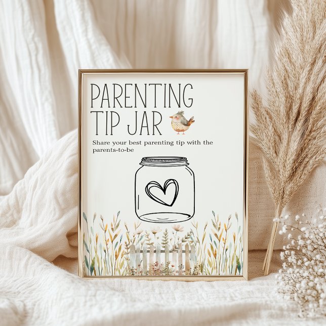 Little Farm Baby Shower Parenting Tip Jar Sign (Creator Uploaded)
