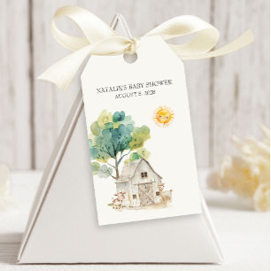 Little Farm Nursery Animals Baby Shower Gift Tags