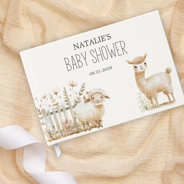 Little Farm Nursery Animals Baby Shower Guest Book (Creator Uploaded)