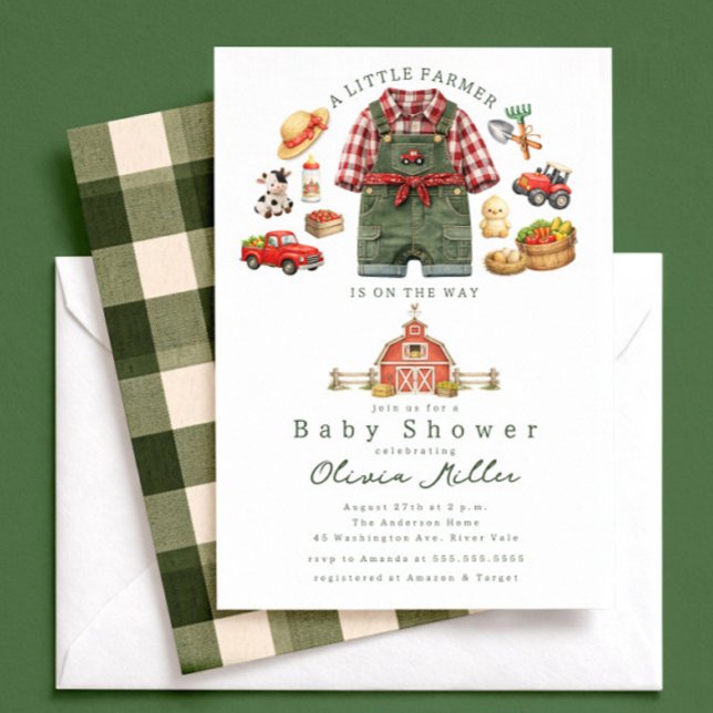 Little Farmer Baby Shower Invitation (Creator Uploaded)