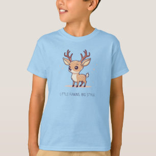 Little fawn Big Style Cute Deer Design  T-Shirt