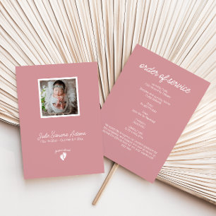 Little Feet Baby Memorial Order or Service Program