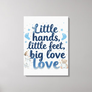 Little feet baby shower  canvas print