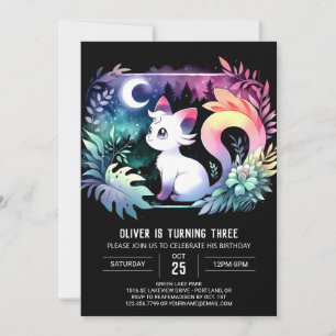 Little Feline Cat Birthday Invitation