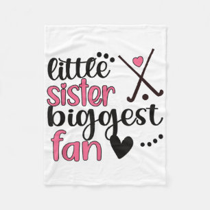 Little Field Hockey Sister Biggest Fan Fleece Blanket