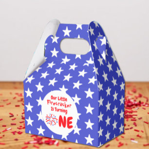 Little Firecracker 1st Birthday Favor Box