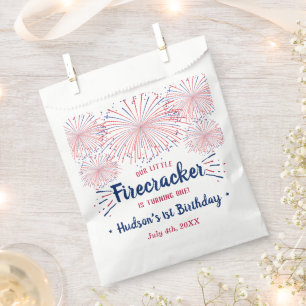 Little Firecracker 4th Of July 1st Birthday Favour Bag