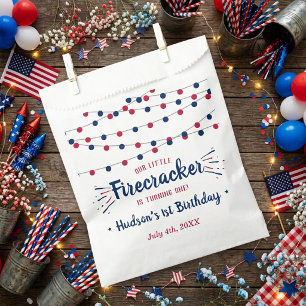 Little Firecracker 4th Of July 1st Birthday Favour Bag