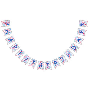 Little Firecracker 4th of July Birthday Party  Bunting Flags