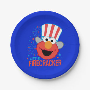 Little Firecracker Elmo Paper Plate