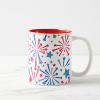 Little Firecracker Red White Blue 4th July Coffee