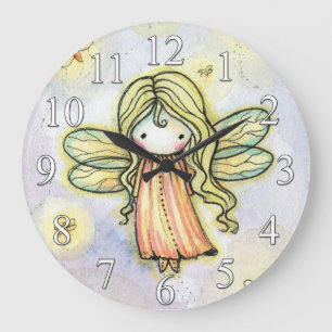 Little Firefly Fairy Girls Clock