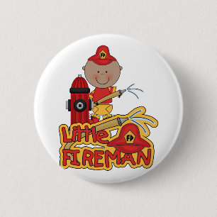 Little Fireman African American T-shirts and Gifts 2 Inch Round Button