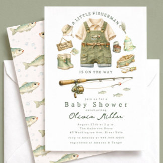 Little Fisherman Baby Shower Invite