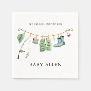 Little Fisherman Baby Shower Napkins