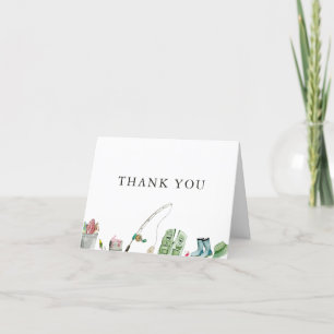 Little Fisherman Baby Shower Thank You Card