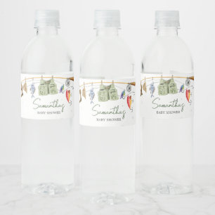 Little Fisherman Baby Shower  Water Bottle Label