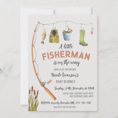  Fishing Baby Shower Invitations, Personalized Baby