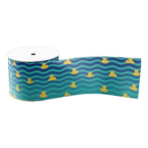 Little Floating Yellow Ducks Grosgrain Ribbon