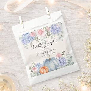 Little Floral Pumpkin Halloween Fall Baby Shower Favour Bag