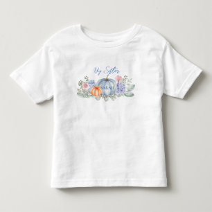 Little Floral Pumpkin Halloween Fall Baby Shower Toddler T-shirt