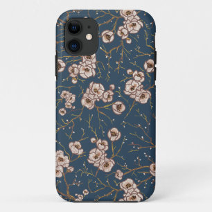 Little flowers light blue pattern iPhone 11 case