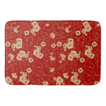 Little flowers on red pattern