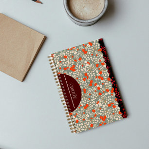 LITTLE FLOWERS RED & GREEN NOTEBOOK