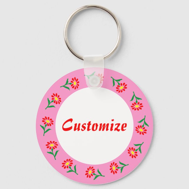 Little Flowers Template Keychain (Front)