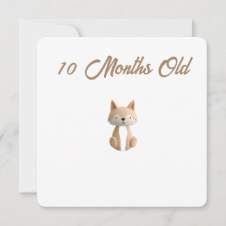 Little Forest Friends Baby Milestone Card –10 Mont