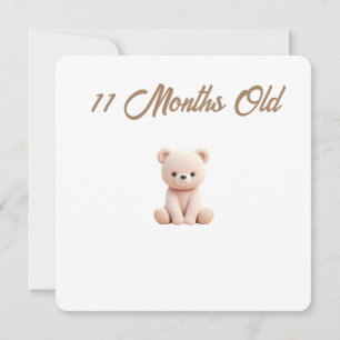 Little Forest Friends Baby Milestone Card –11 Mont