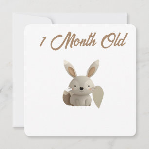Little Forest Friends Baby Milestone Card – 1 Mont