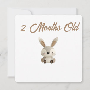 Little Forest Friends Baby Milestone Card –2 Month
