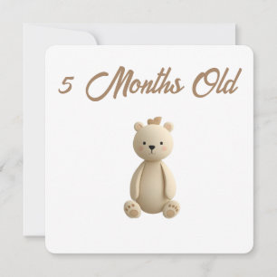 Little Forest Friends Baby Milestone Card –5 Month
