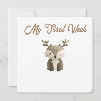 Little Forest Friends Baby Milestone Card – My Fir