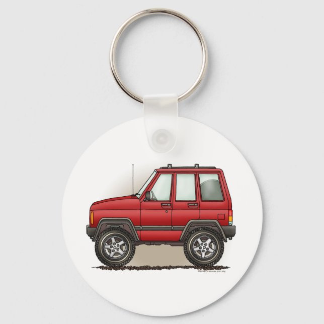 Little Four Wheel SUV Car Keychain (Front)