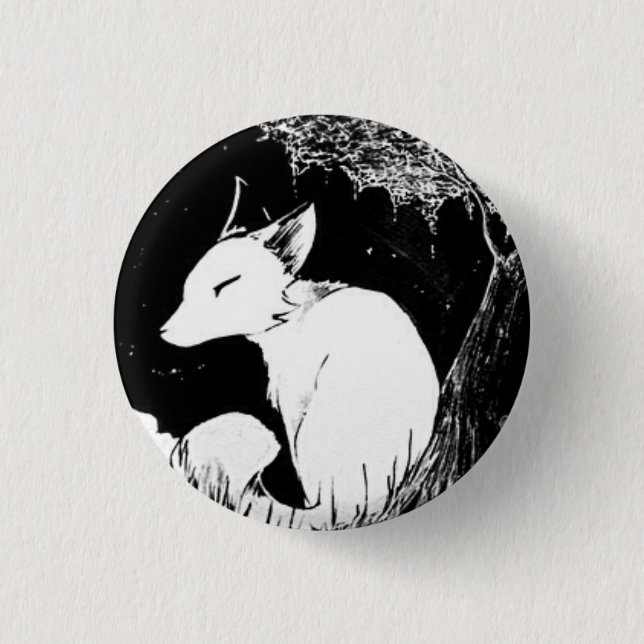 Little Fox 1 Inch Round Button (Front)