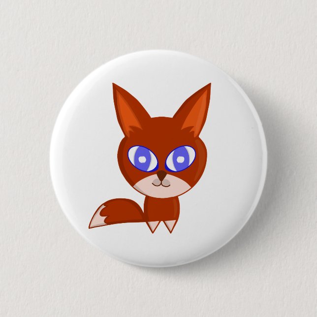 Little Fox 2 Inch Round Button (Front)