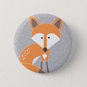 Little Fox 2 Inch Round Button