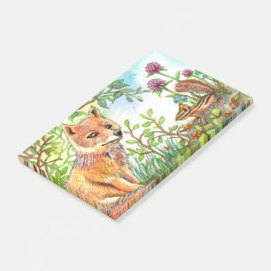 Little Fox And Chipmunk Post-it Notes