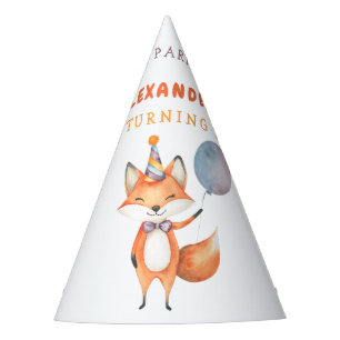 Little Fox Birthday Party Party Hat