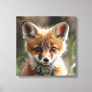 Little fox canvas print