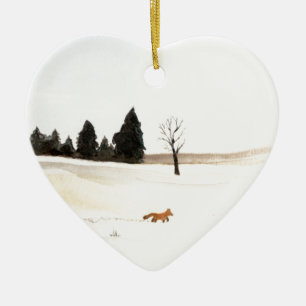 Little Fox Ceramic Ornament