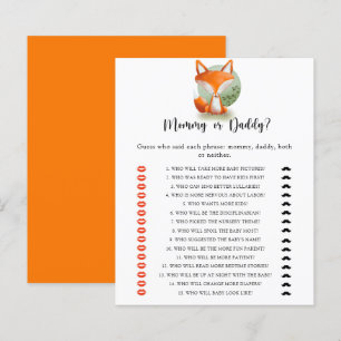 Little Fox Cub - mommy or daddy baby shower game