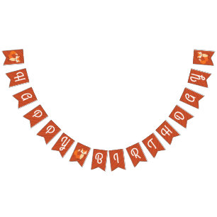 Little Fox Cute Colourful 1st Birthday Party Theme Bunting Flags