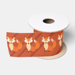 Little Fox Cute Colourful 1st Birthday Party Theme Satin Ribbon