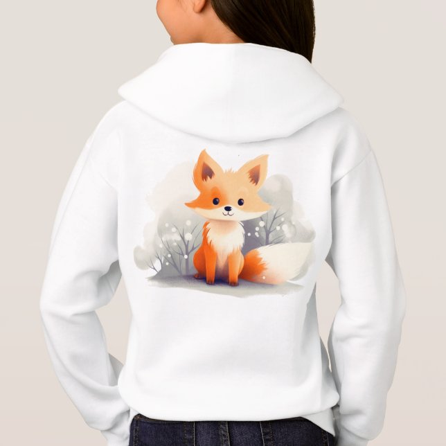 Little fox in winter, personalized (Back)