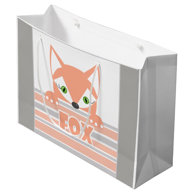 Little Fox Large Gift Bag (Front Angled)